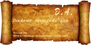 Daubner Anasztázia névjegykártya
